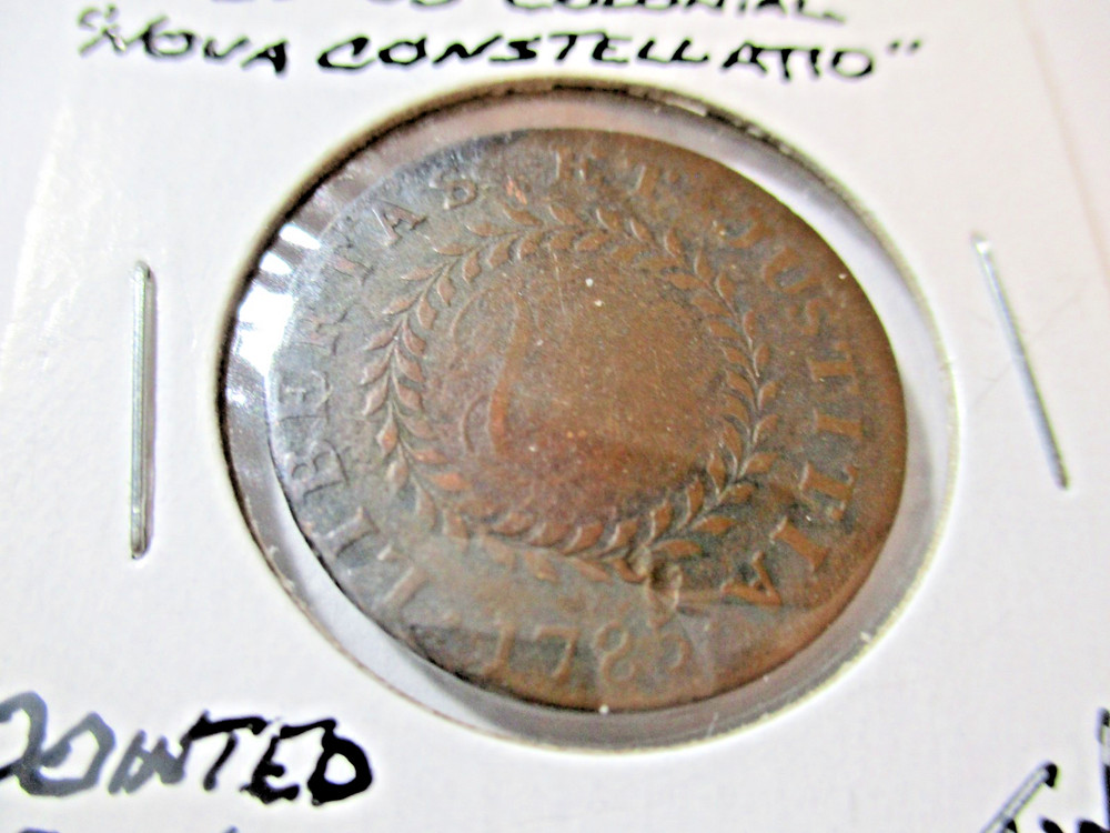 1785 US COLONIAL "NOVA CONSTELLATIO' POINTED RAYS TW
