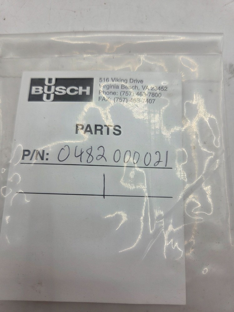 BUSCH 0482000021, O-RING, 0709G