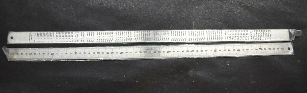13 Pack MM Measuring Steel Ruler Caliper Gauge Micrometer Tool Conversion Table