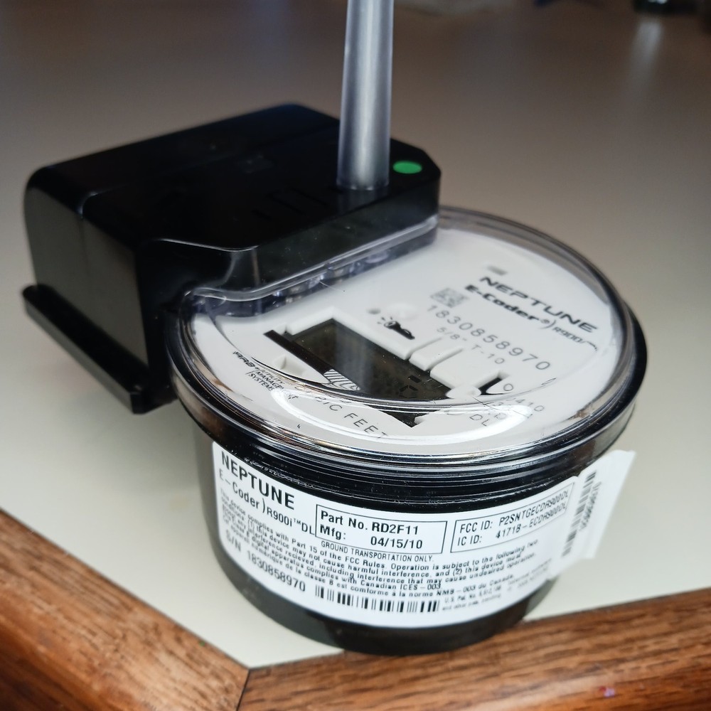 Neptune E-Coder R900i Water Meter Register Part Number RD2F11