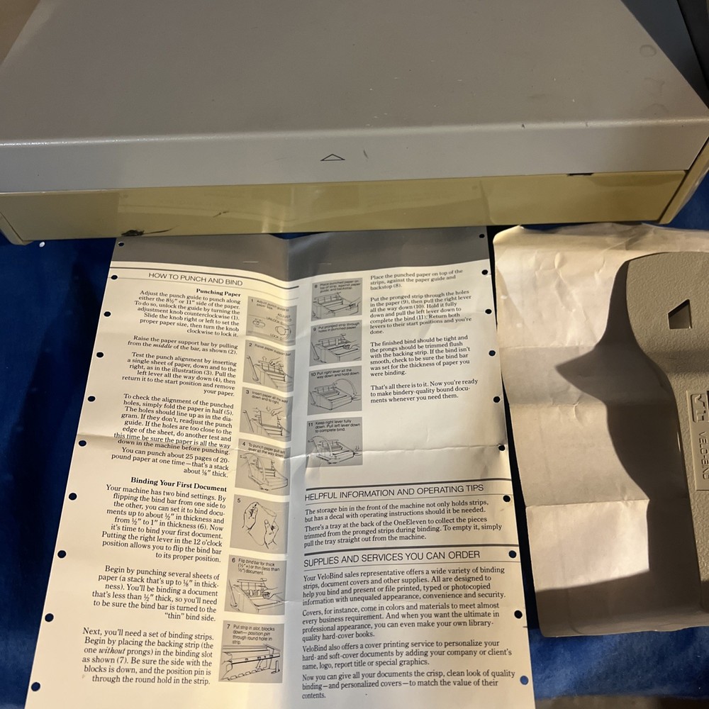 Velobind model 111 (one eleven) binder