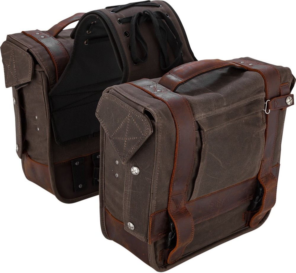 Burly Dark Oak Throw-Over Saddlebag (B15-1002D)