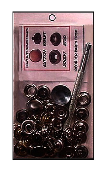 Snap Fasteners Canvas, Leather Medium Duty Nickel ~ 10 Sets with Setting tools