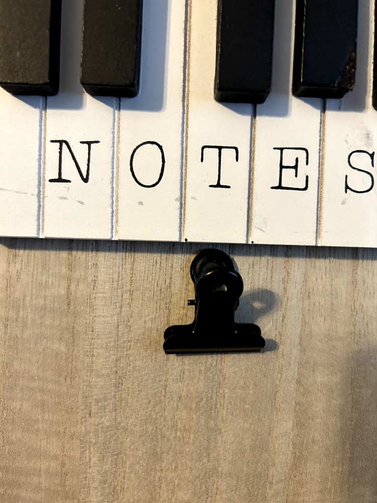 Baby Grand Baldwin Sharp PIANO Keys Notes Wall Plaque Art Note Holder
