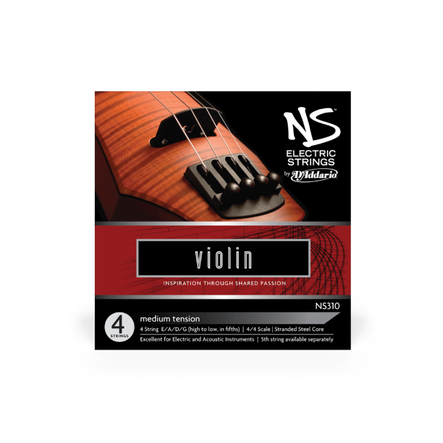 D'Addario NS Electric Violin String Set, 4/4 Scale, Medium Tension