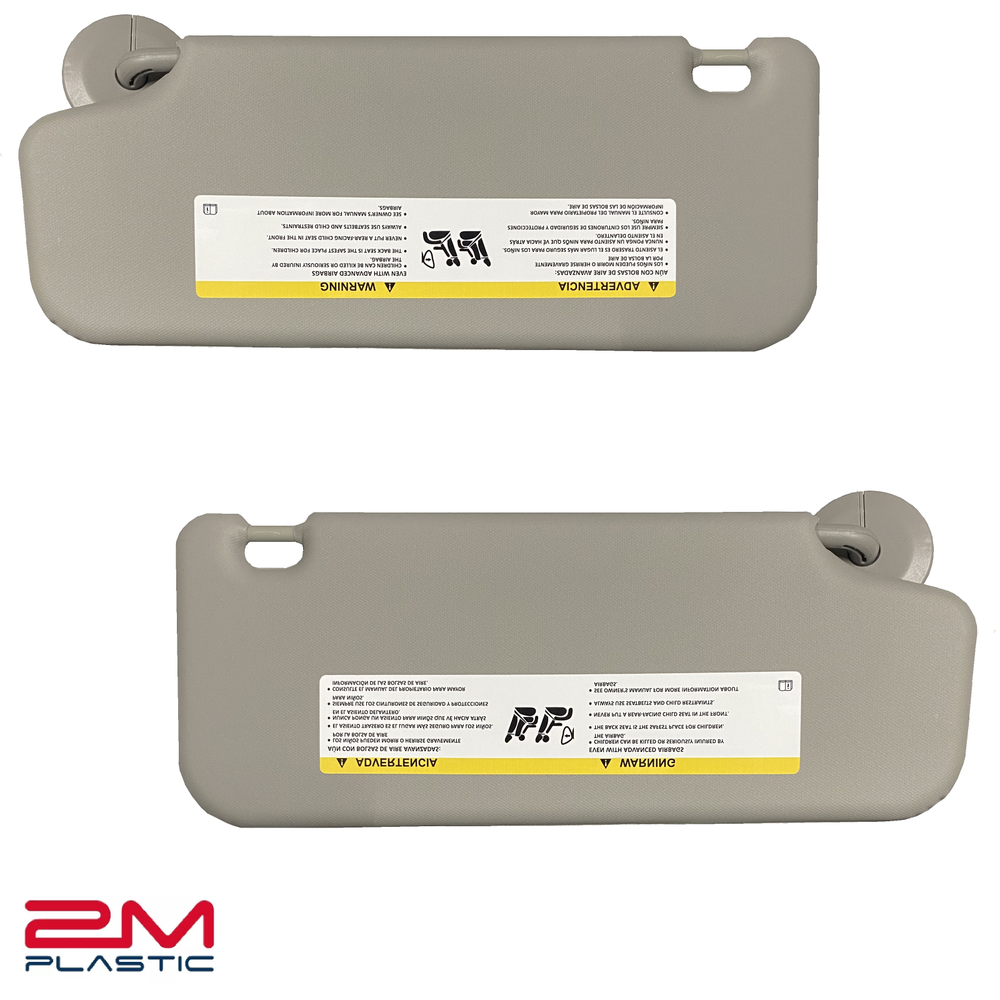 Sun Visor For Chevy CRUZE 2011-2016 Pair Set Left+Right Gray Titanium 2MPLASTIC