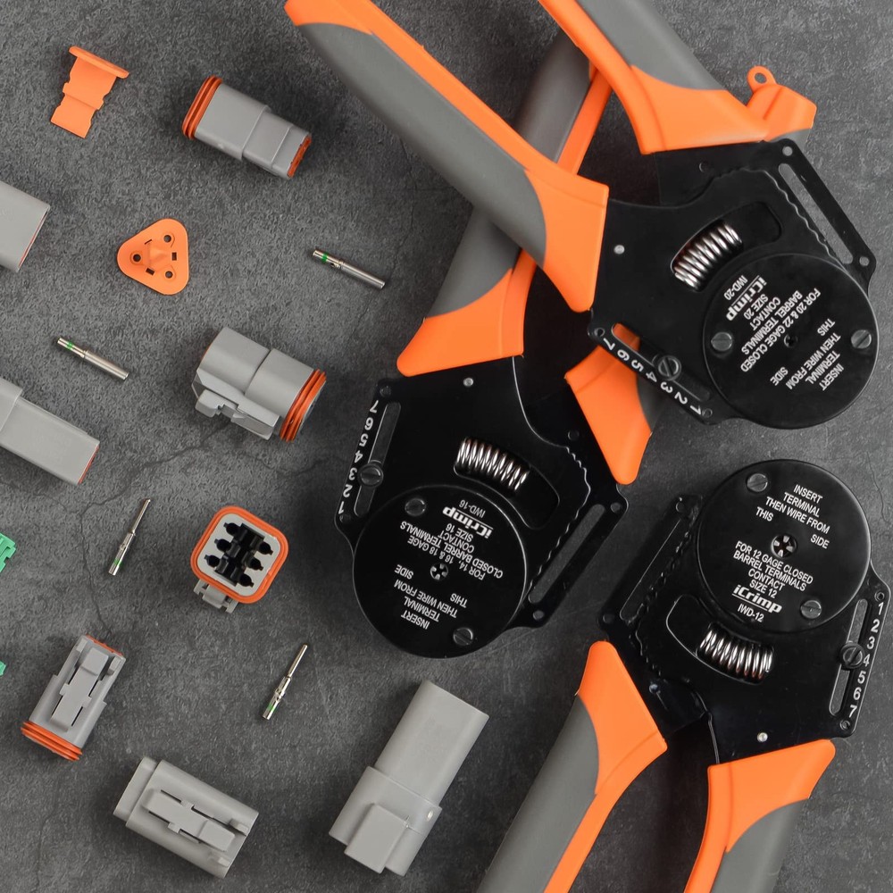 Closed Barrel Crimper 4 Way Indent,8 Impression Type for Deutsch Solid Contacts.