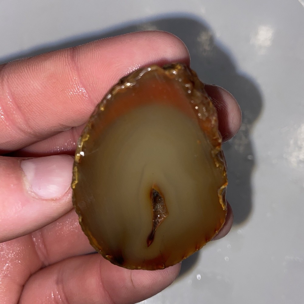 Lapidary Rough Agate Half Unpolished 2.09 Oz