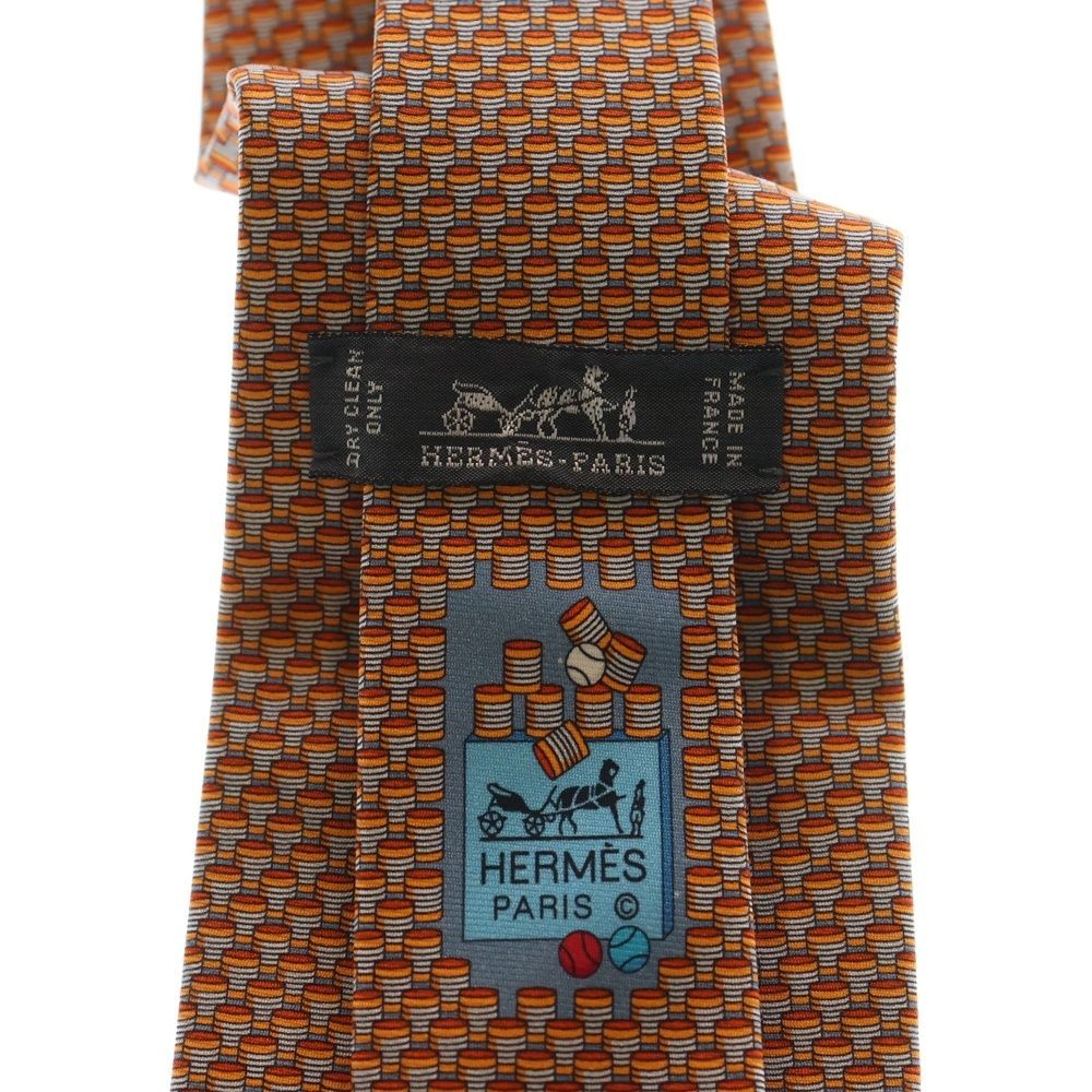 HERMES Silk Allover Tie Red