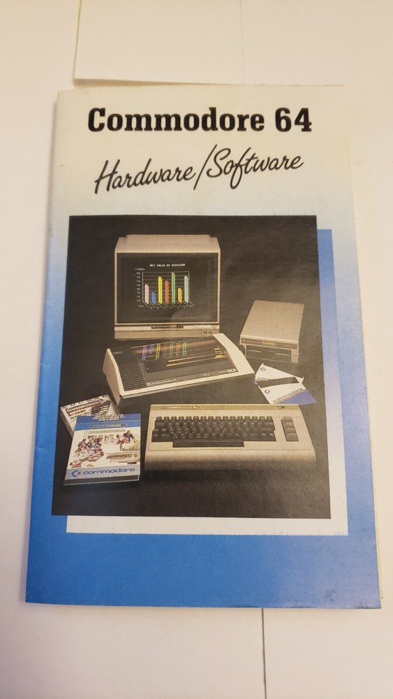 Vintage Commodore 64 Hardware / Software 5-fold Brochure Comparison Ad 1984