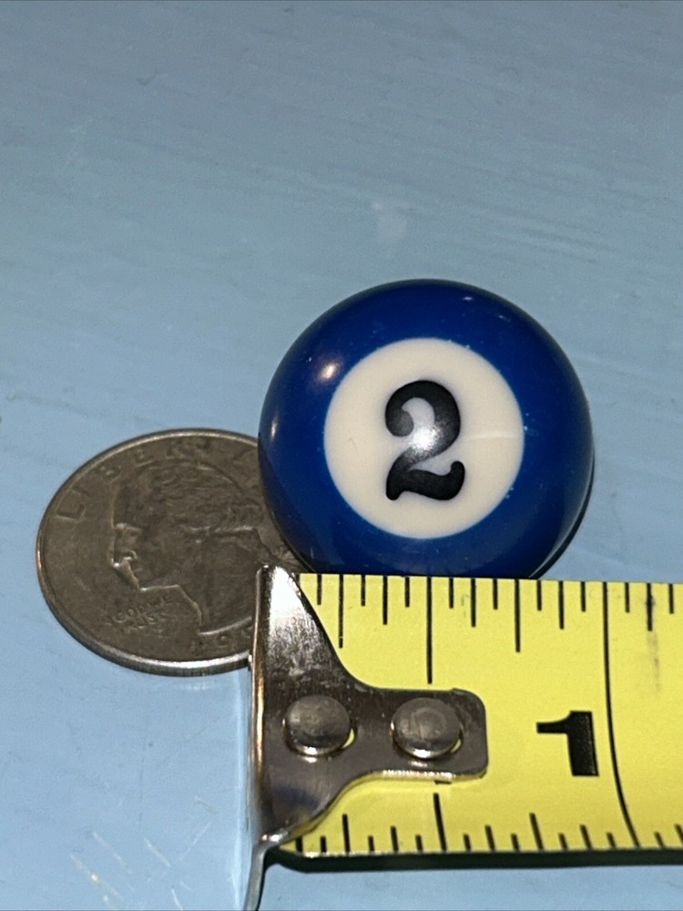 Replacement Mini Billiard Pool Ball Approx 1" Ball Number #2 Solid Blue