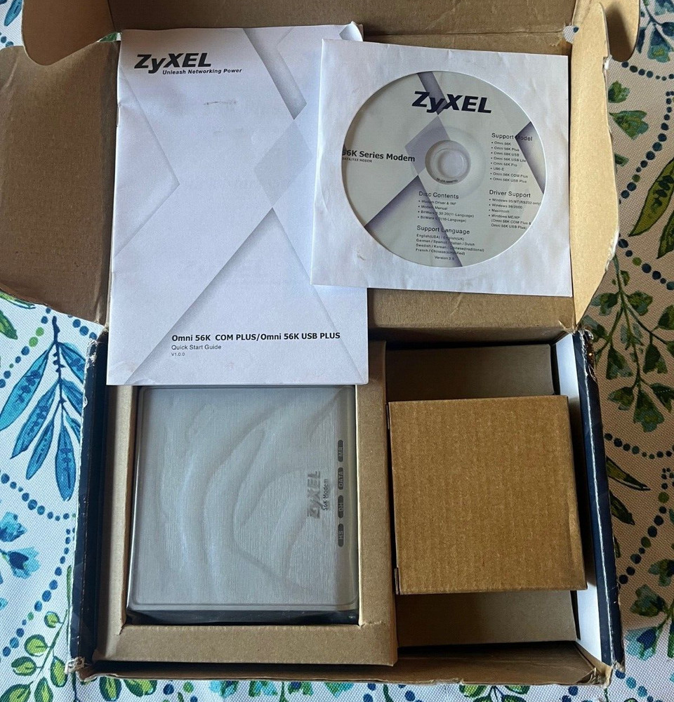 Zyxel Omni 56K COM Plus Modem NEW IN BOX Data/Fax