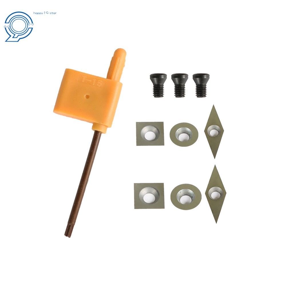 3 Piece Set Carbide Woodturning Tool Mini Size Diamond Shape Round & Square Tool