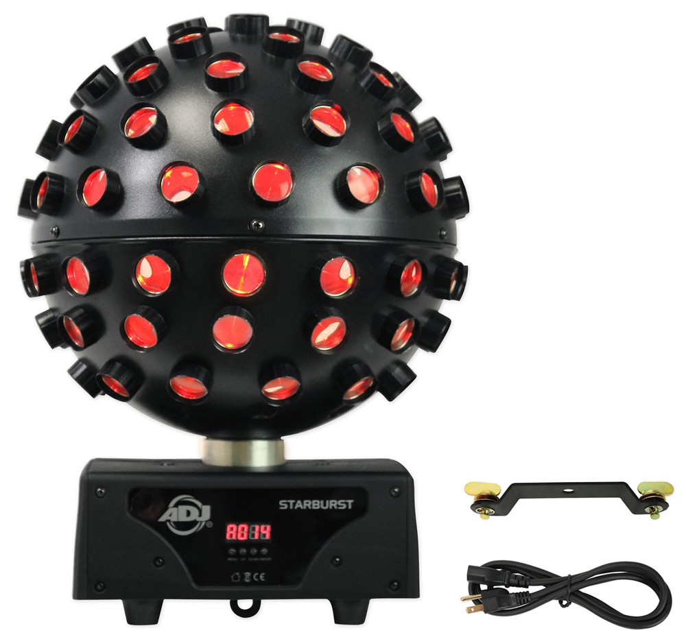 (2) American DJ ADJ Starburst Sphere Shooting Beam Effect Lights+DMX Controller