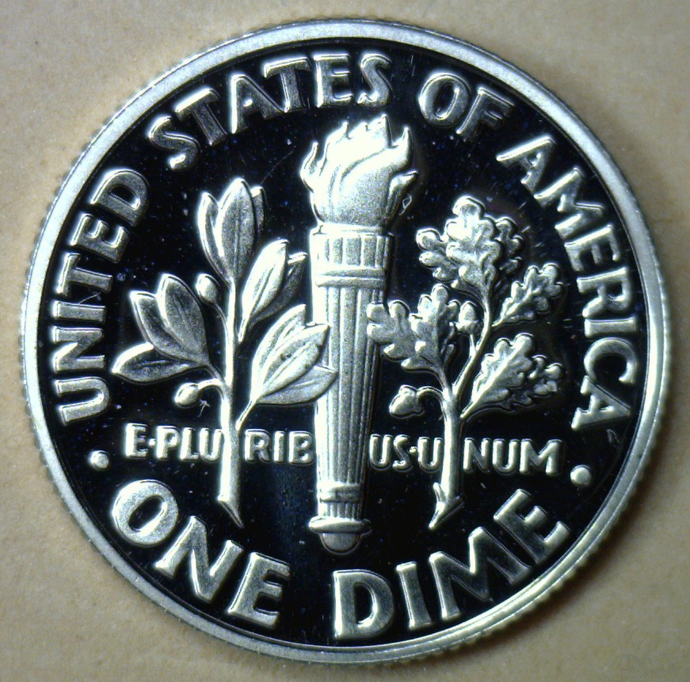 2001 S Proof Roosevelt Dime Ten-Cent Coin 10c