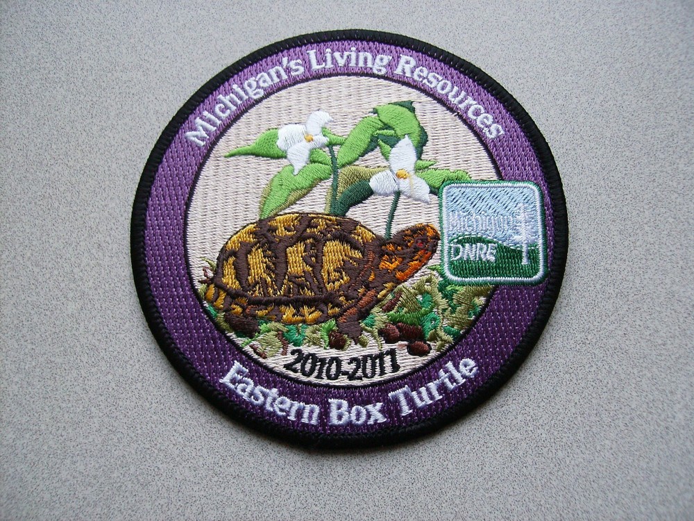 "2010 -2011" MICHIGAN'S DNR LIVING RESOURCES PATCH "EASTERN BOX TURTLE "-DEER-