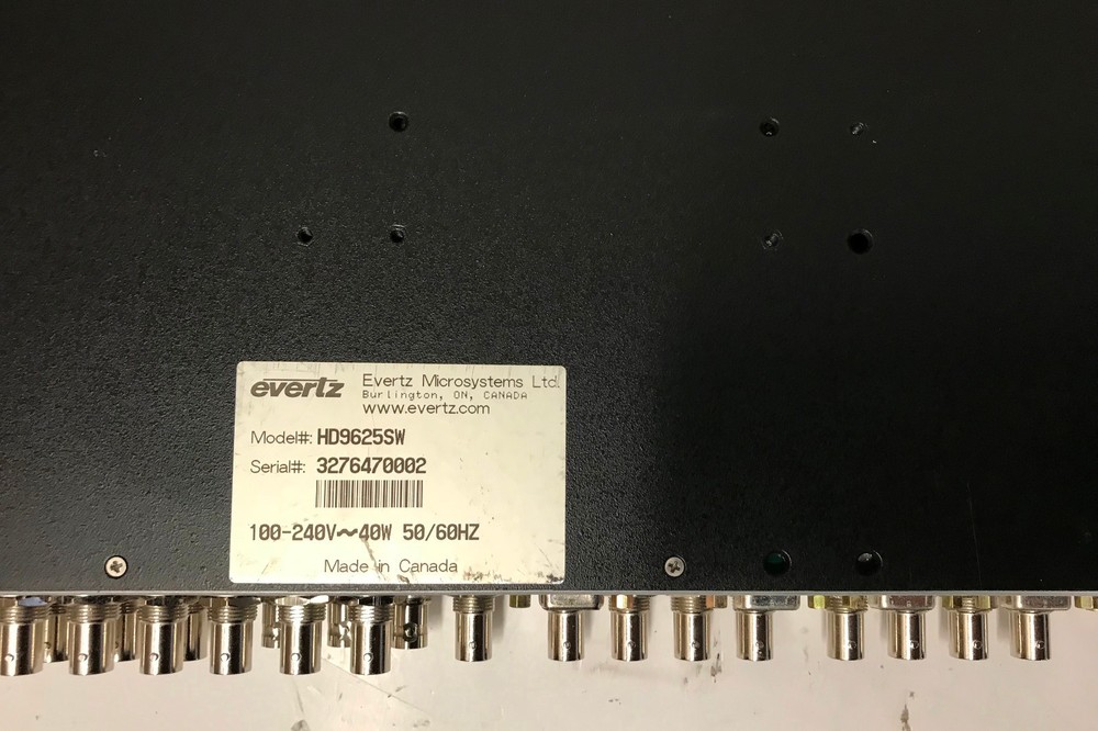 Evertz HD Master Switcher, HD9625SW