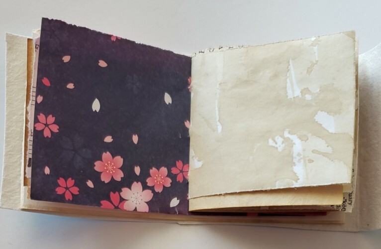 Mini Junk Journal Holo Iridescent Wallet Fold Notebook Scrapbook Art Diary