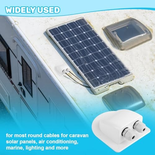 Waterproof ABS Solar Dual Cable Introduction Gland Box, Suitable for White