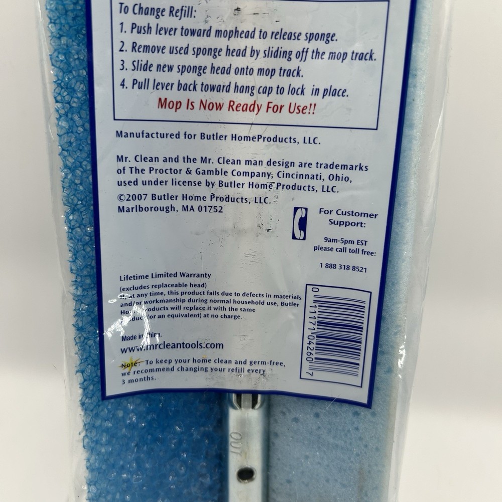 Mr. Clean Heavy Duty Roller Mop Head Refill Model Sealed