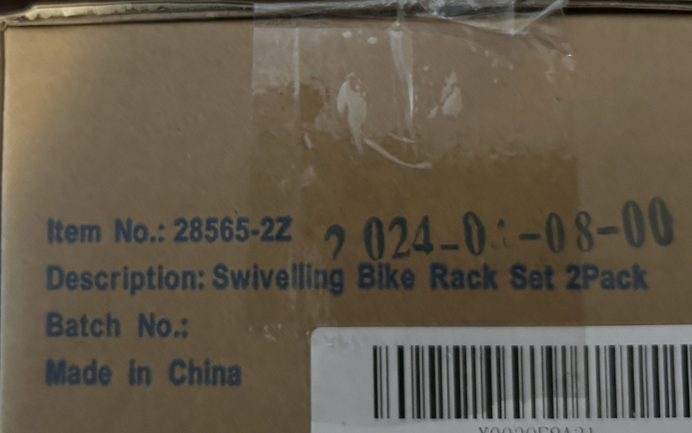 Wallmaster Swivelling Bike Rack Set 2 Pack Open Box 28565-2Z