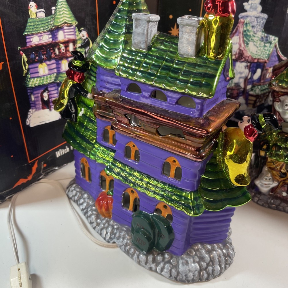 2 Halloween Holiday Celebrations ~ Ghost Manor & Witch Manor Christopher Radko