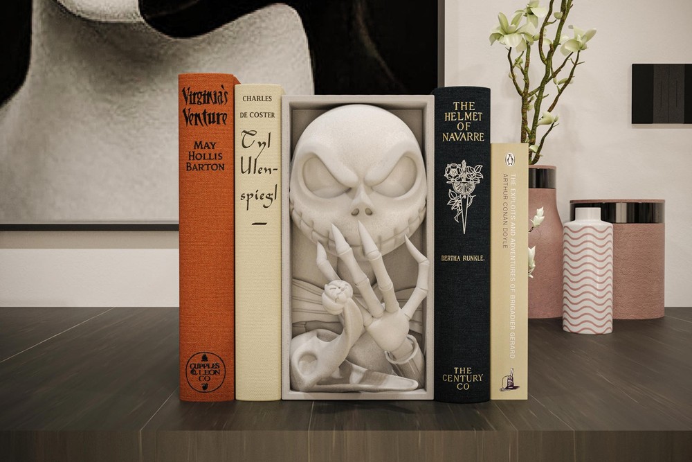 Jack Skellington Book Nook - Pumpkin King 3D Printed Bookshelf Insert