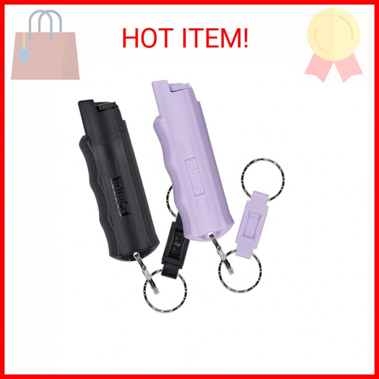 SABRE Pepper Spray - Quick Release Keychain for Easy Carry & Fast Access, Max Po