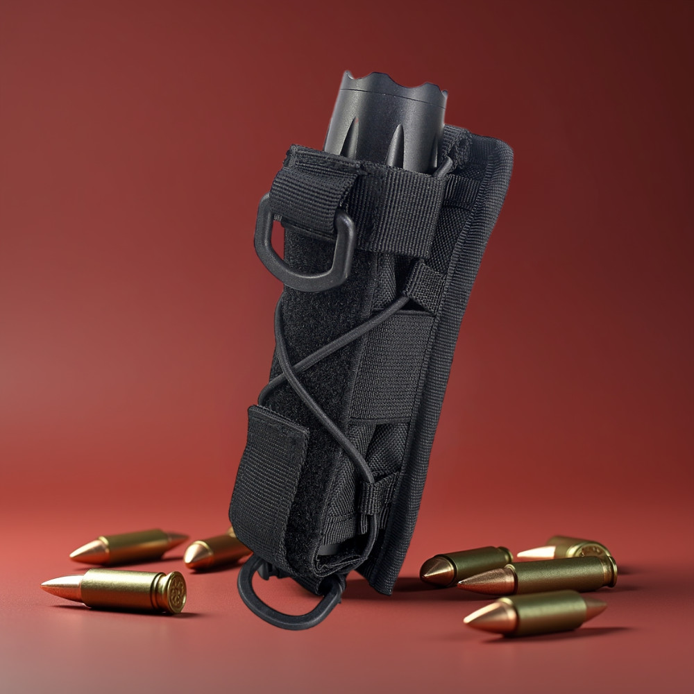 US Molle Flashlight Holder for Belt Flashlight Pouch Open Top Flashlight Holder