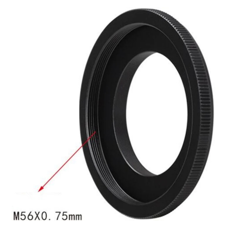 M56X0.75mm Internal Rotation T2 External Thread Photography Adapter Ring