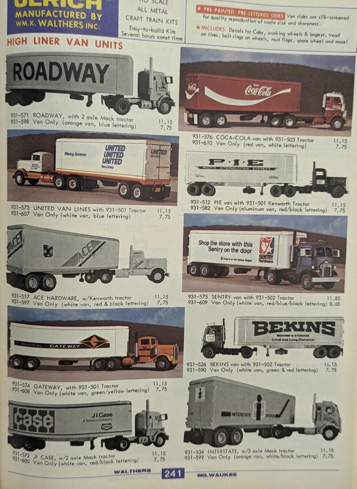 ***VINTAGE 1981 WALTHER'S HO SCALE MODEL TRAIN CATALOG & REFERENCE MANUAL***