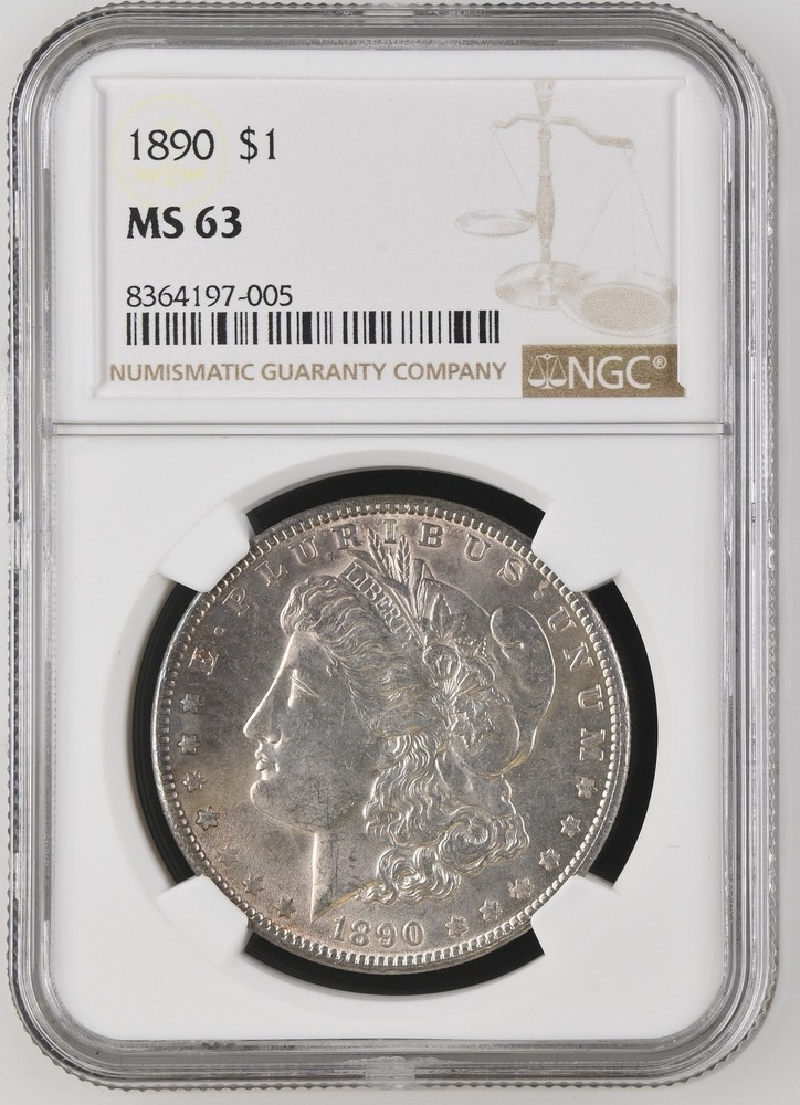 1890 Morgan Silver Dollar NGC MS-63