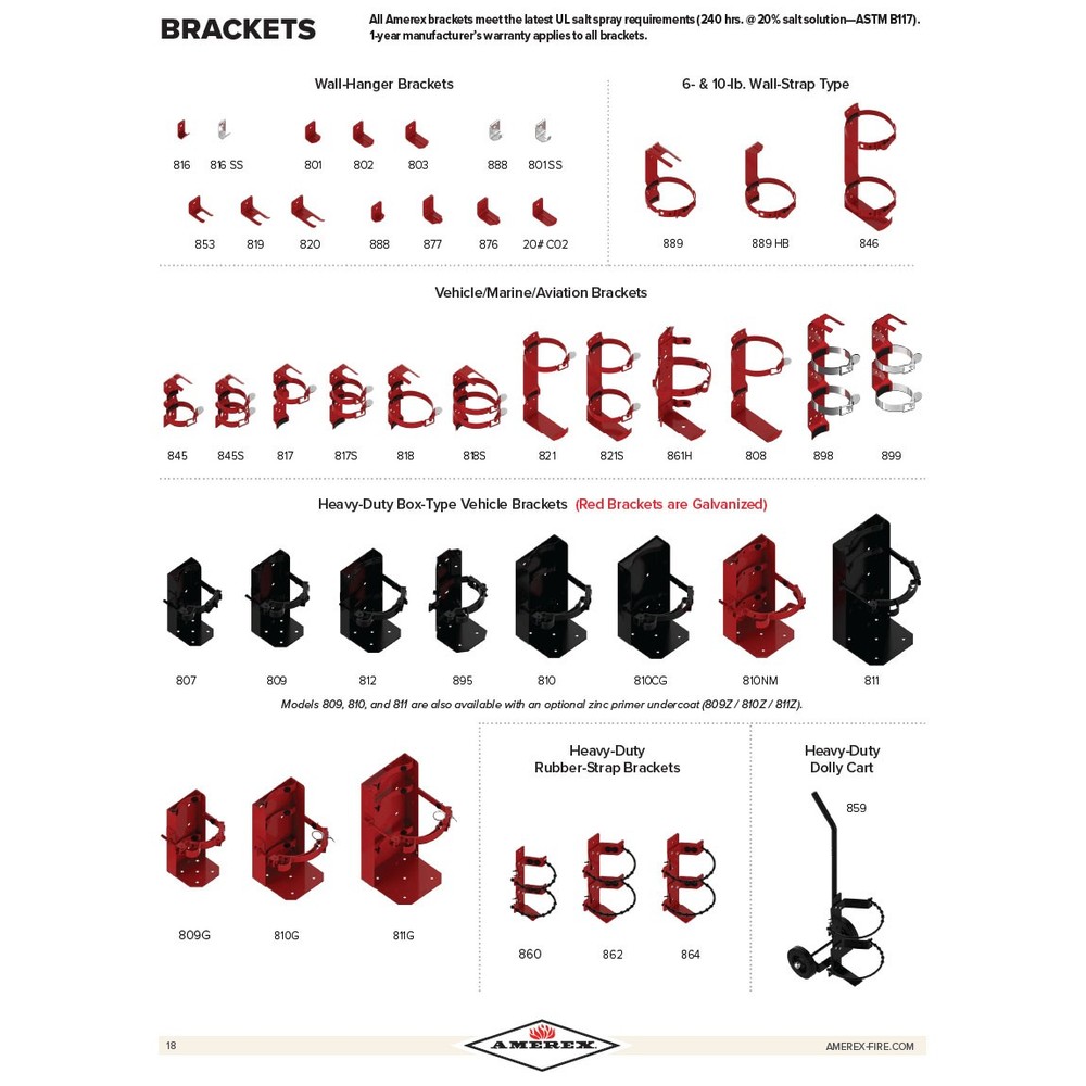 Amerex 00546 10 Lbs Wall Hook Bracket for Fire Extinguishers