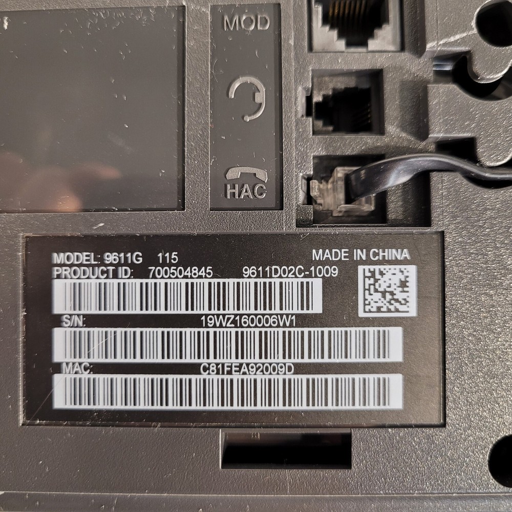 Avaya 9611G IP Deskphone For Parts Admin Code Unknown