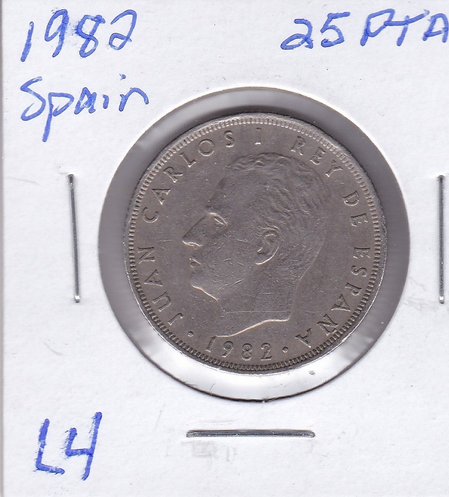 1982 Spain 25 Pesetas L4