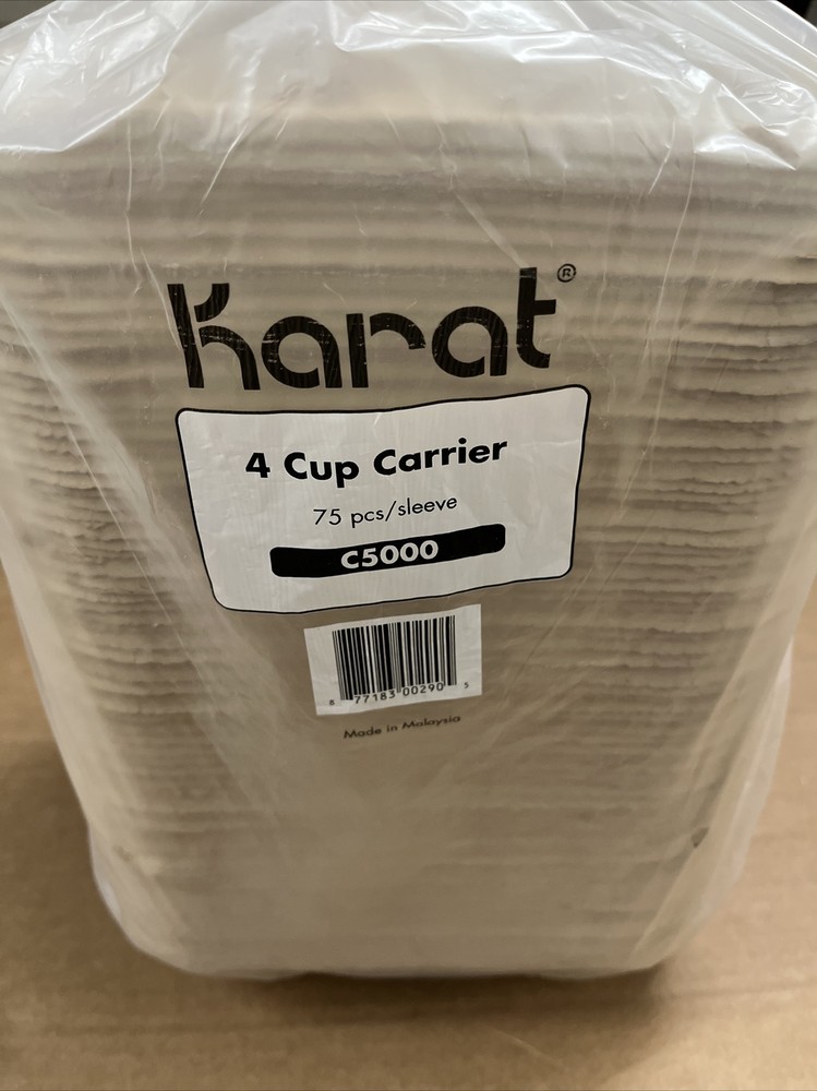 Karat Cup Holder - 4 Cups (8 - 32oz) -75 Count