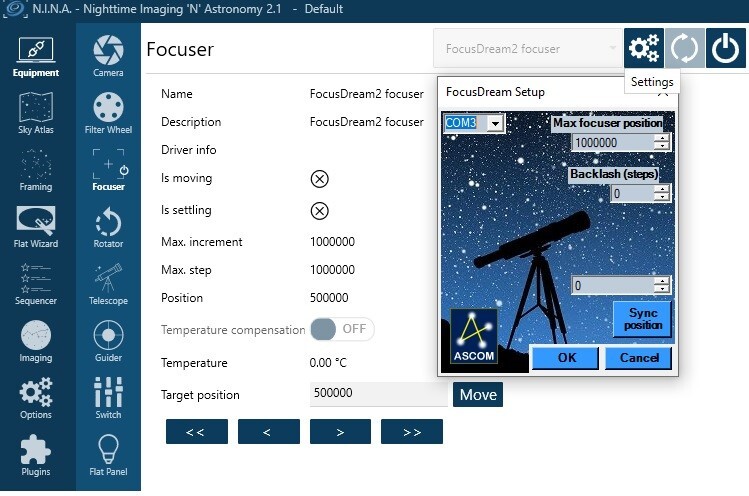 FocusDream - NEW DC Motor USB ASCOM focuser controller