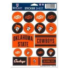 NCAA Oklahoma State University Vinyl Sticker Sheet, 5" x 7"