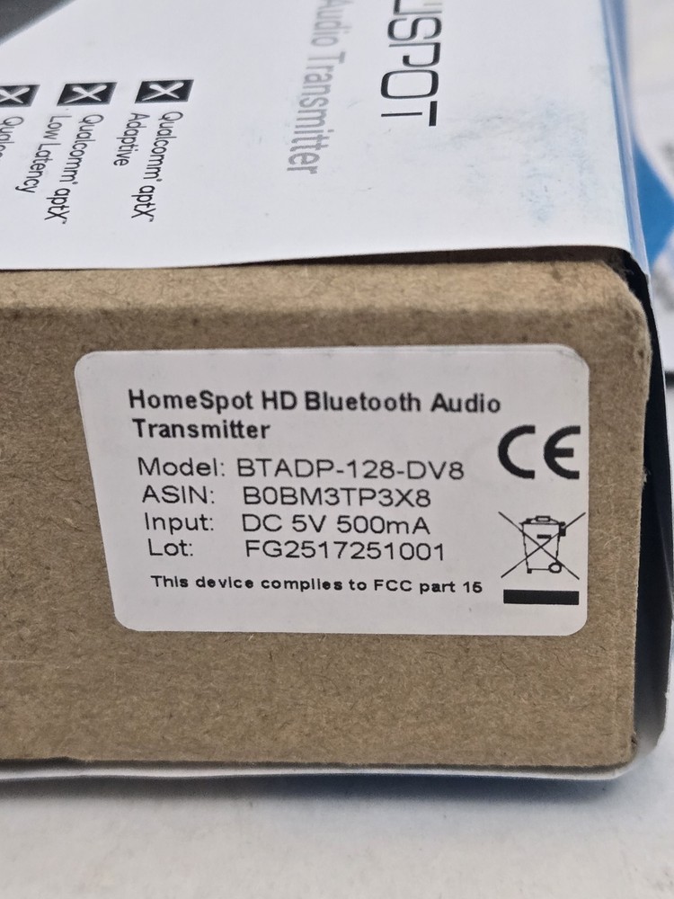 Homespot HD Bluetooth Audio Transmitter