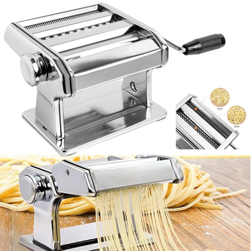 Stainless Fresh Pasta Maker Roller Machine for Spaghetti Noodle Kitchen Tool US