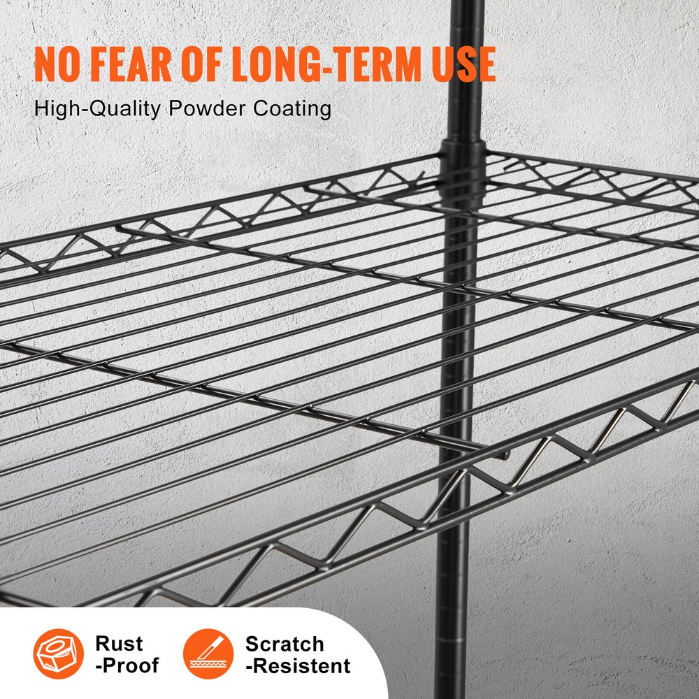 VEVOR Storage Shelving Unit Garage Storage Rack 4-Tier Adjustable 700 lbs Load