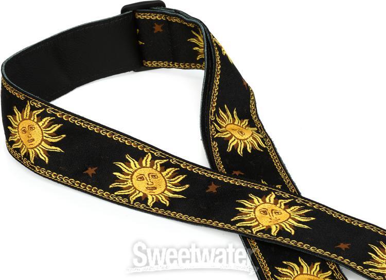 Levy's MPJG '60s Sun Polyester Guitar Strap - Black
