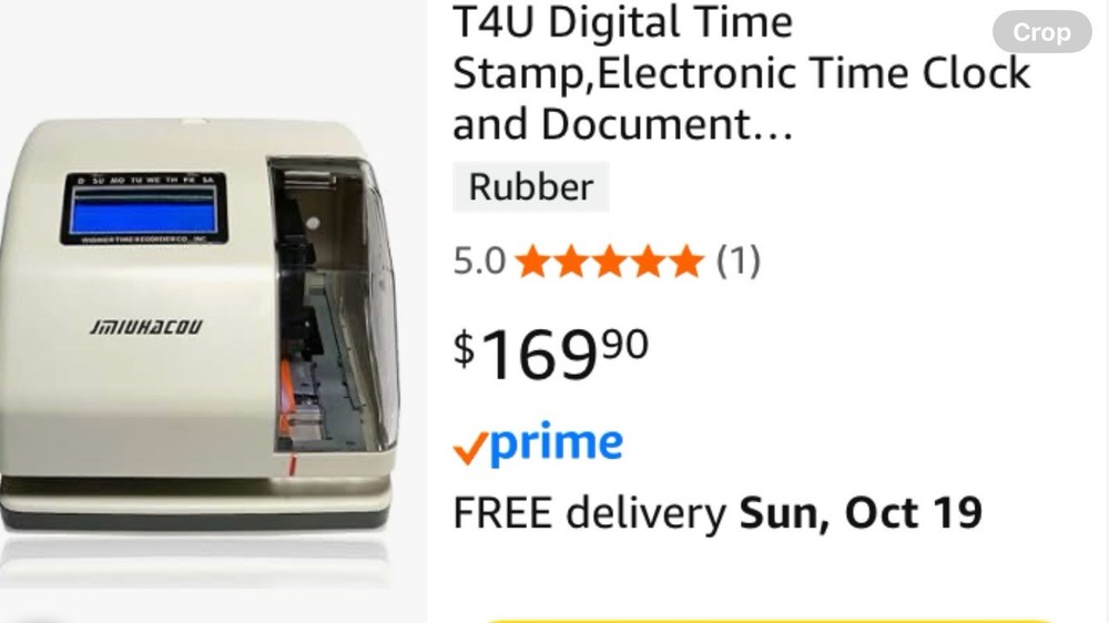 JMIUHACOU Digital Time Stamp Clock NEW!