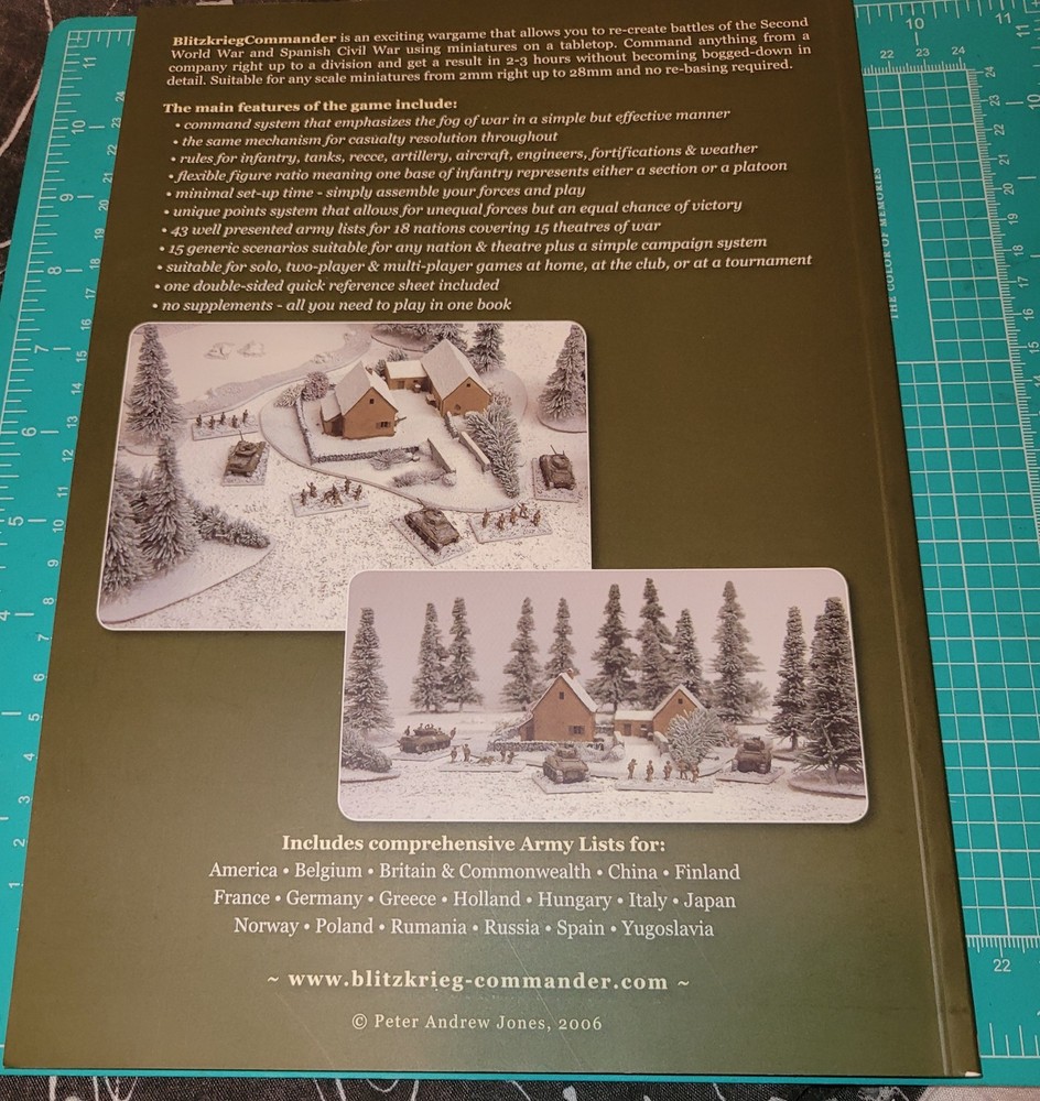 BLITZKRIEG COMMANDER FAST PLAY WARGAME RULES 1936-45
