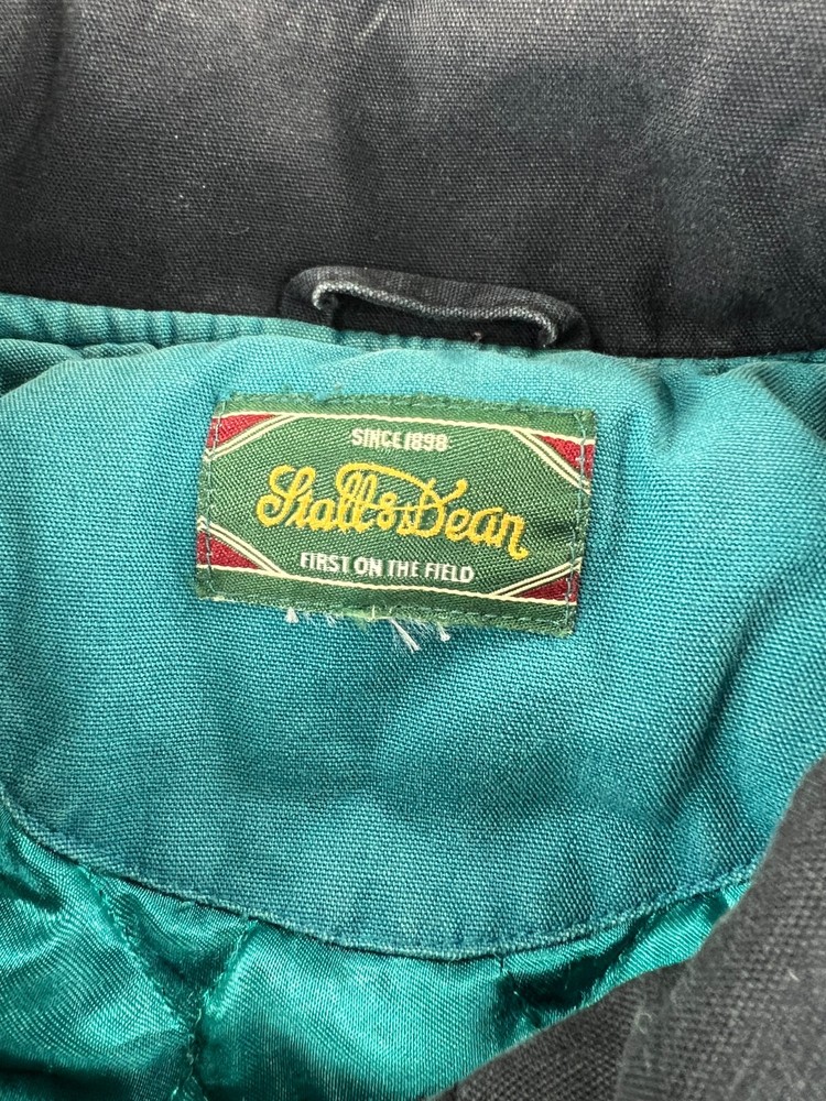 Stall & Dean Chiefs Black & Green Quilt Lined Varsity Jacket Size SMALL