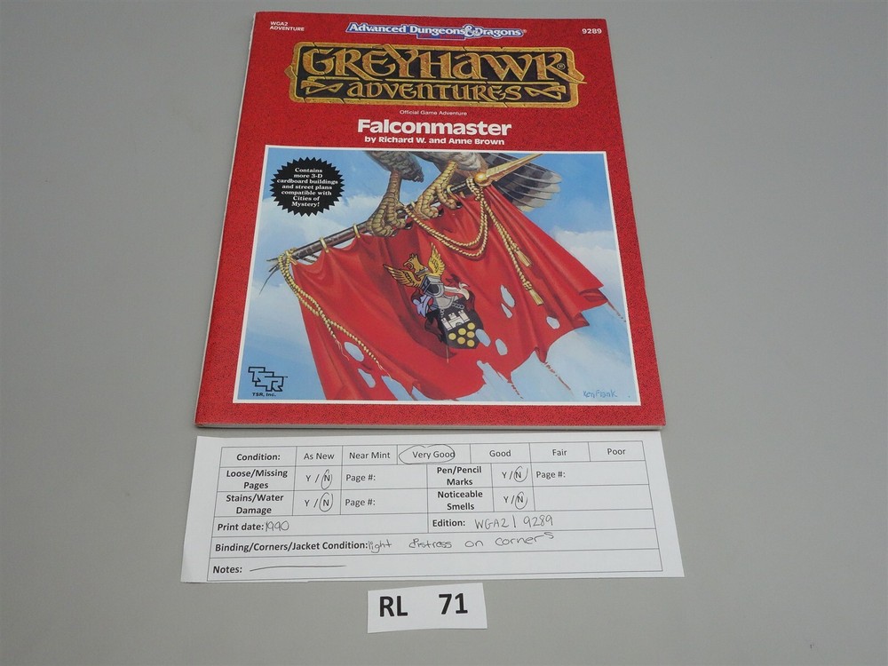 Advanced Dungeons & Dragons AD&D: Greyhawk Adventures - Falconmaster (WGA2 9289)