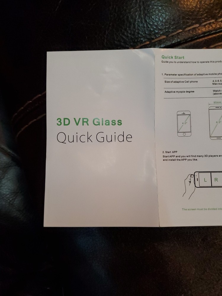 SARLAR 3D VR Glasses virtual reality Untested