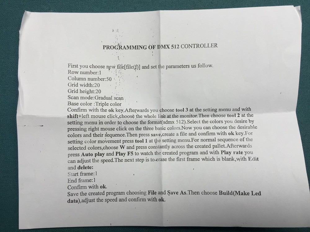 MEGA LED- 30936 LED PROGRAMABLE CONTROLLER / DMX 512