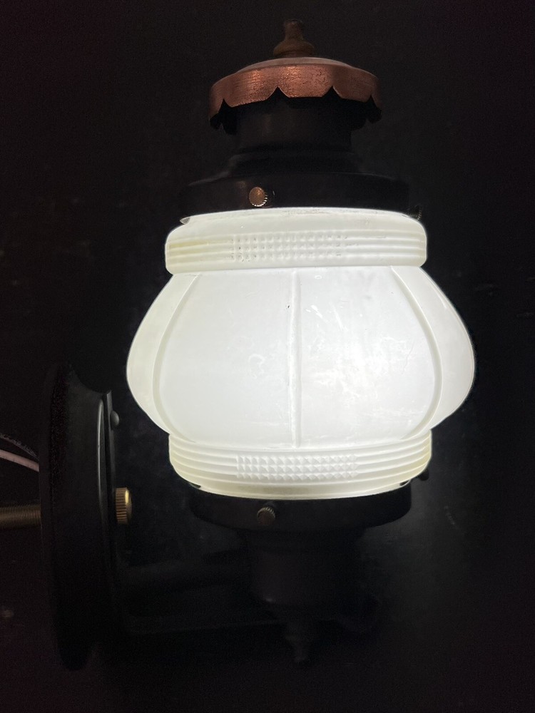 Pair Antique Sconces Rewired Lantern Fixtures Nice 28F