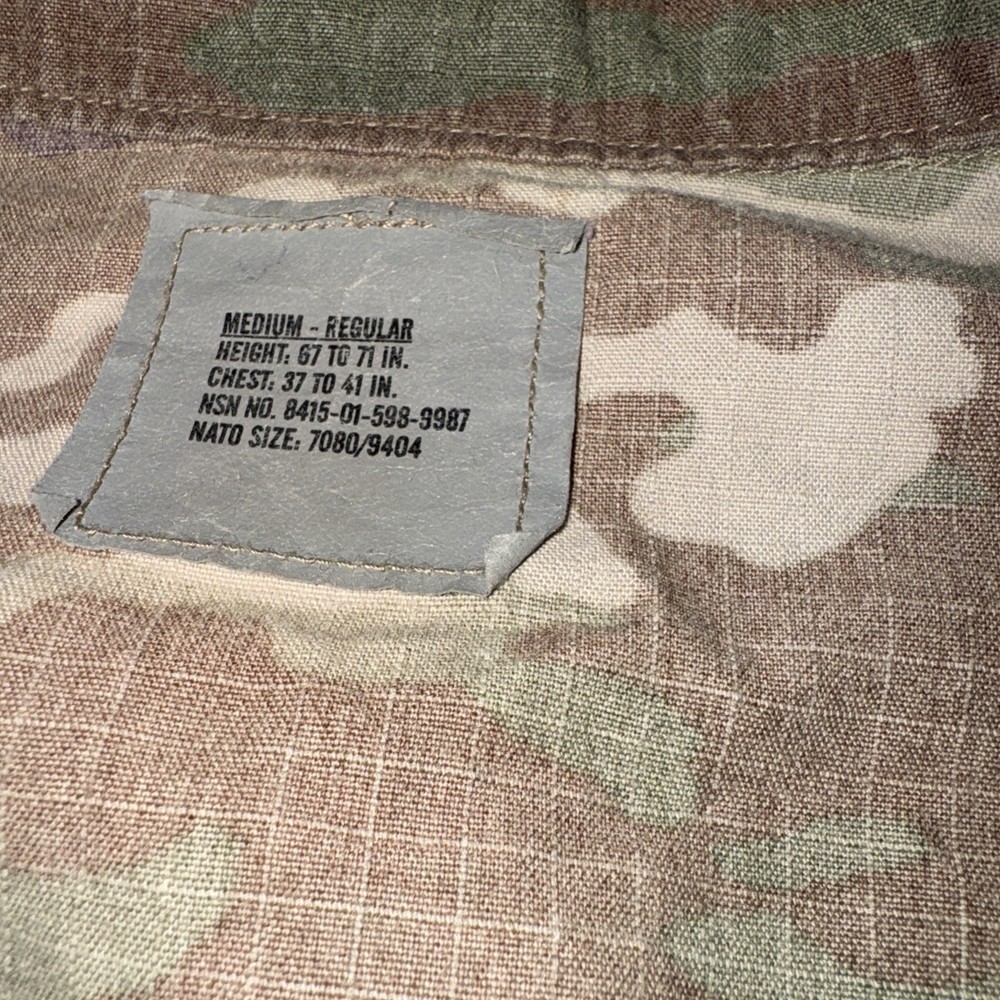 Fracu MultiCam Jacket Medium/Regular NSN 8415-01-598-9987